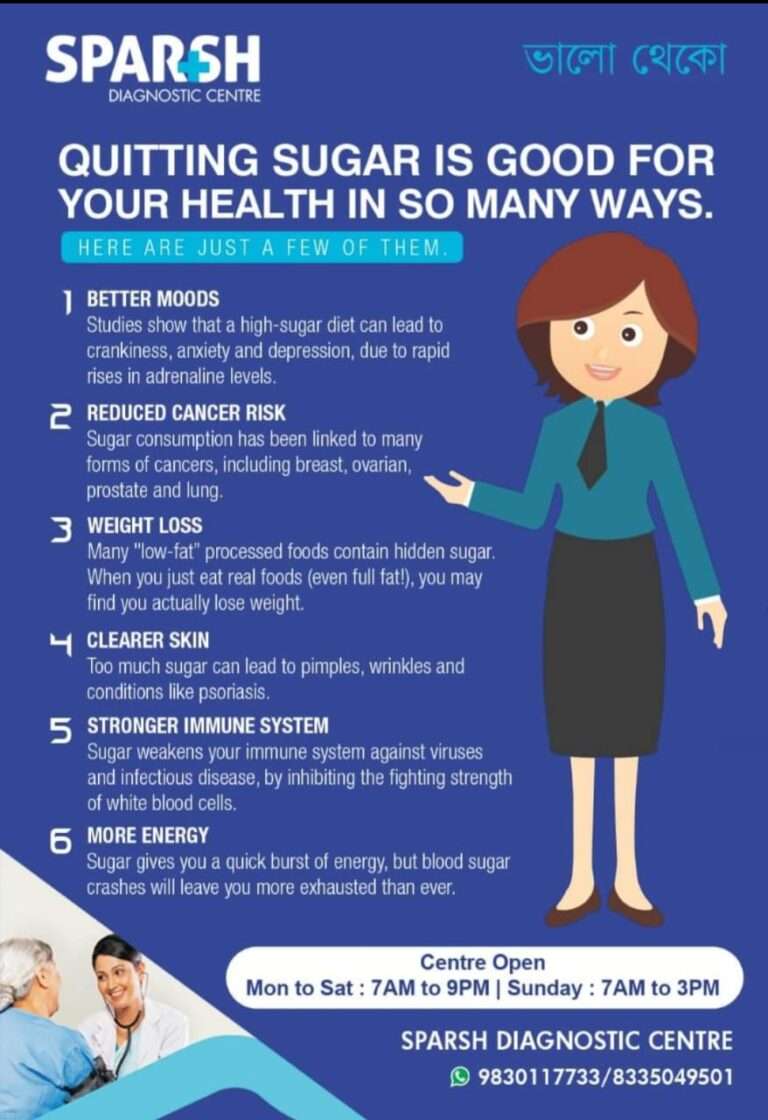 Benefits of Quitting Sugar Sparsh Diagnostic Center