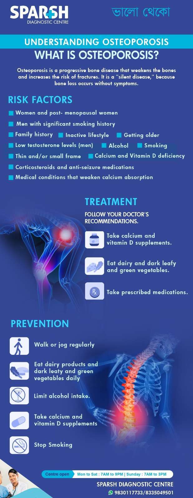 Osteoporosis. Best Rheumatologist in Kolkata. Best Diagnostic Centre in Kolkata. USG Test Near Me.
