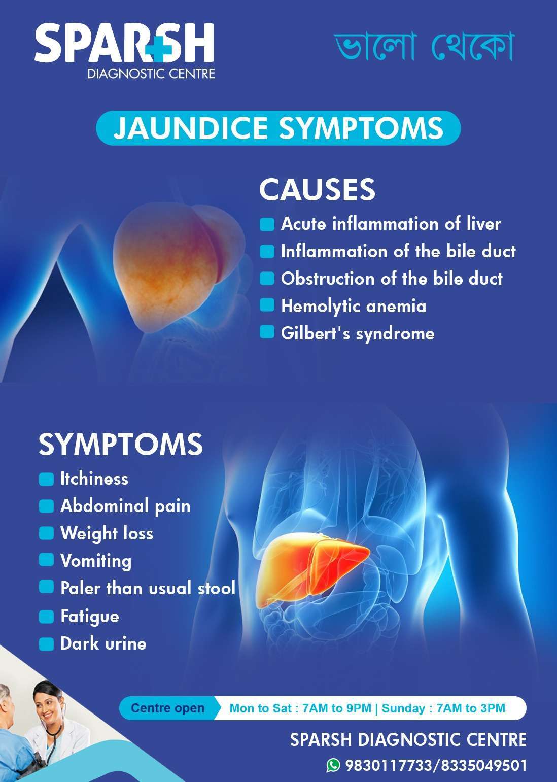 Jaundice. LFT Test Near me. Best Diagnostic Centre in Kolkata. USG Test Near Me.