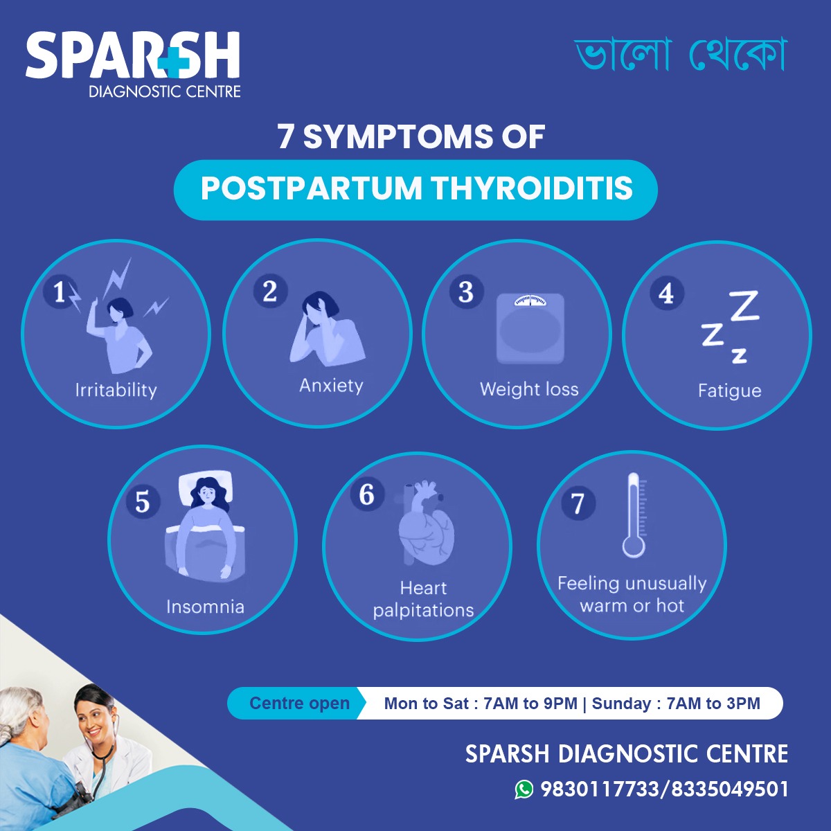 Postpartum thyroiditis. Best Diagnostic Centre in Kolkata.